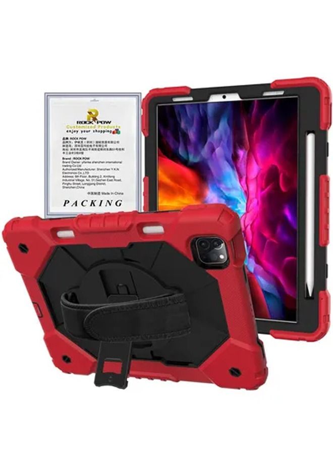 Rock Pow Protective Case Cover For Apple iPad Air4/Air5 10.9 inch (2020/2022)and iPad Pro 11 2018/2020/2021 Generations,Rugged Heavy Duty Shockproof Rotatable Kickstand with Pencil Holder - Image 1