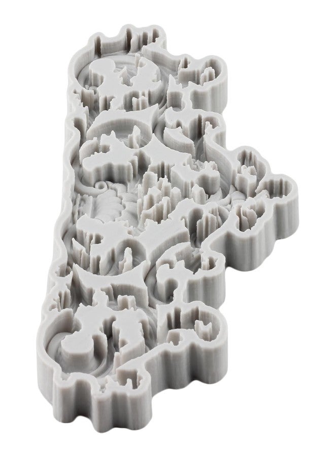 YANQINMS Baroque Style Silicone Molds Curlicues Scroll Lace Border Fondant Molds Vintage Relief Flower Mold Filigree 3D Clay Mold For Sugar Cake Decorating Chocolate Gum Paste Polymer Clay - Image 4