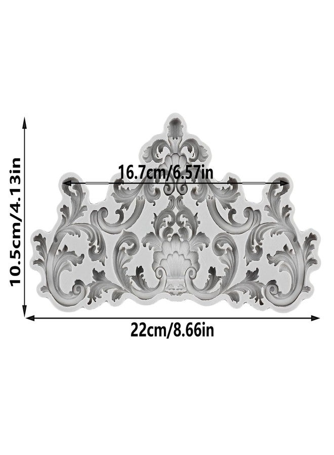 YANQINMS Baroque Style Silicone Molds Curlicues Scroll Lace Border Fondant Molds Vintage Relief Flower Mold Filigree 3D Clay Mold For Sugar Cake Decorating Chocolate Gum Paste Polymer Clay - Image 2