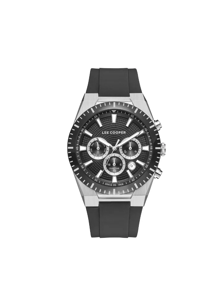 Lee Cooper Men's Multi Function Display Watch With Black Silicone Strap - LC08088.351