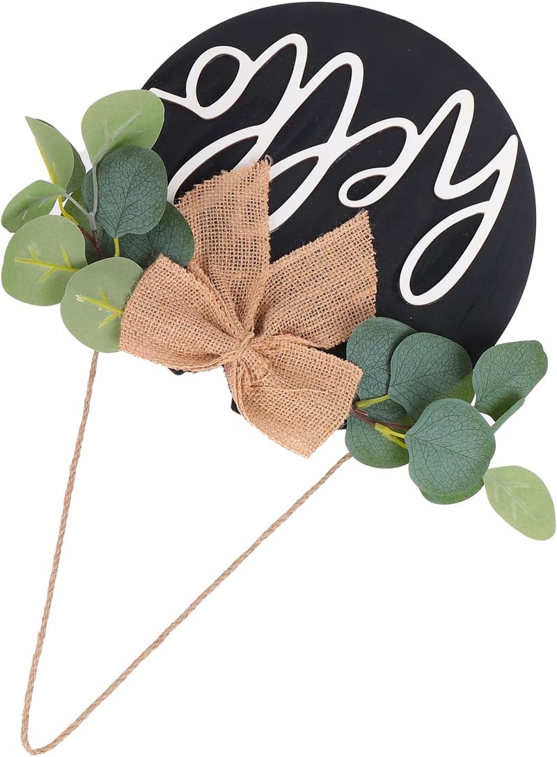 Rustic Wooden Door Decor Hello Sign, Outdoor Hanging Home Decoration, Burlap Bow with Braided Rope for Porch Farmhouse Entryway, Welcome Wall Art for Housewarming Gift - Image 5