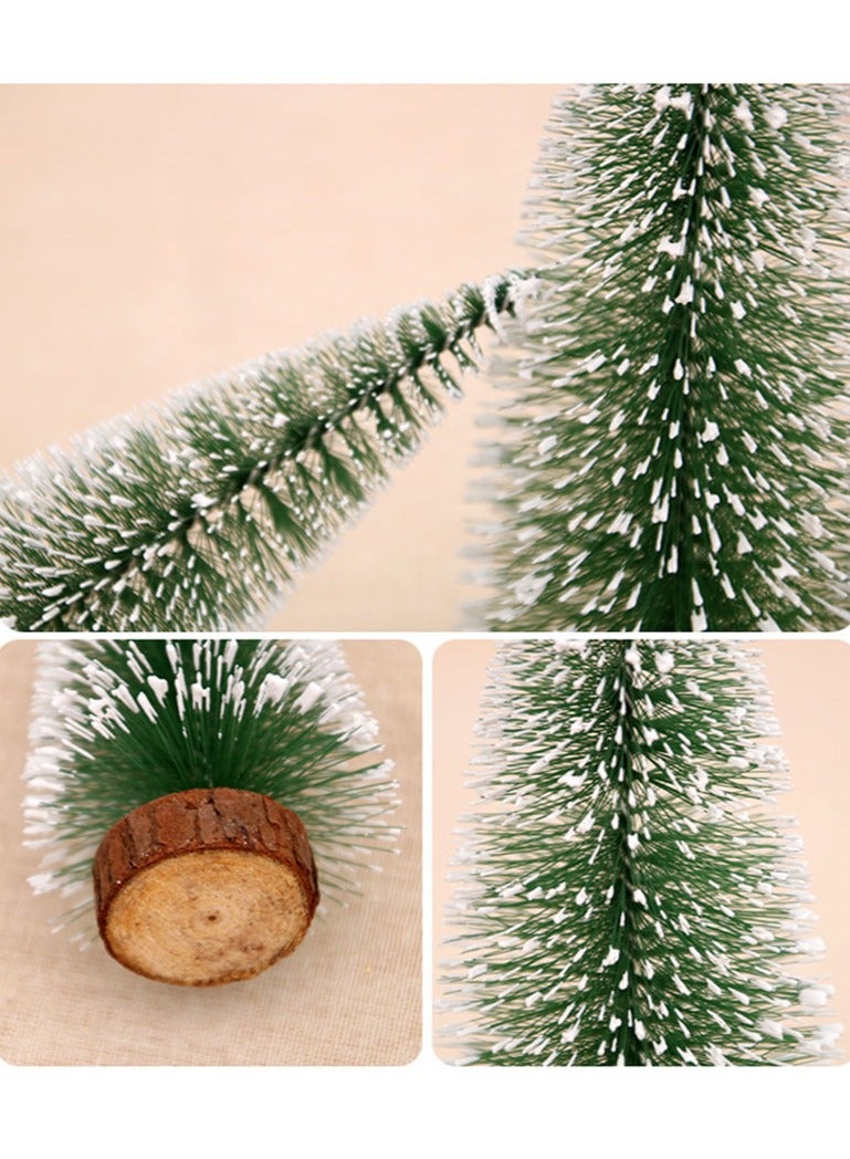 4 PCS Mini Pine Needle Tree, Artificial Tabletop Cedar Tree with LED Lights, Mini Pine Needle Tree Tabletop Decoration for Holiday Party Home Table Craft Decoration Christmas - Image 3