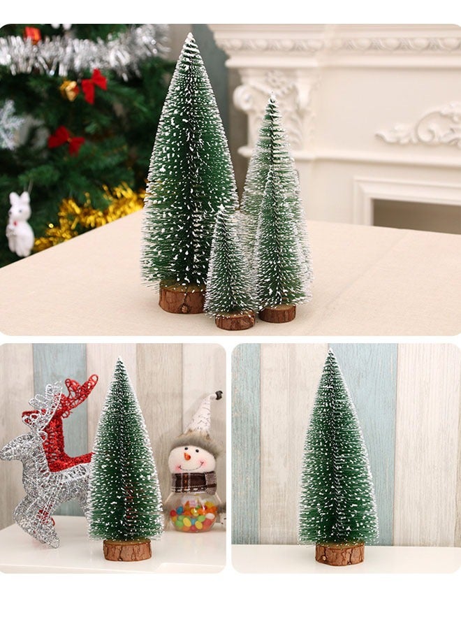 4 PCS Mini Pine Needle Tree, Artificial Tabletop Cedar Tree with LED Lights, Mini Pine Needle Tree Tabletop Decoration for Holiday Party Home Table Craft Decoration Christmas - Image 5
