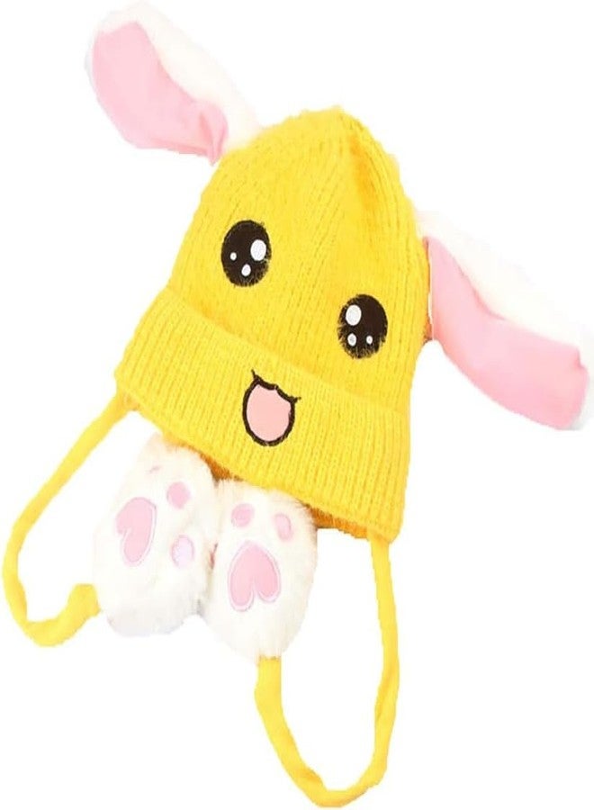 Yanwenx Head Hat Ears Moving Cute Super Soft Plush Animal Hat Gift for Children & Girl_Yellow - Image 1