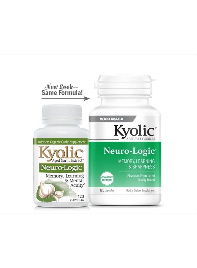 kyolic Specialty Series, Neuro-Logic, Memory, Learning & Sharpness, 120 Capsules - Image 5