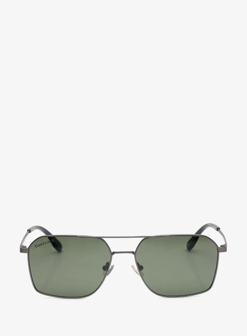 fastrack Polarized Sunglasses Gunmetal Frame Green Mirror Lens 58mm  - M8032GR3PV