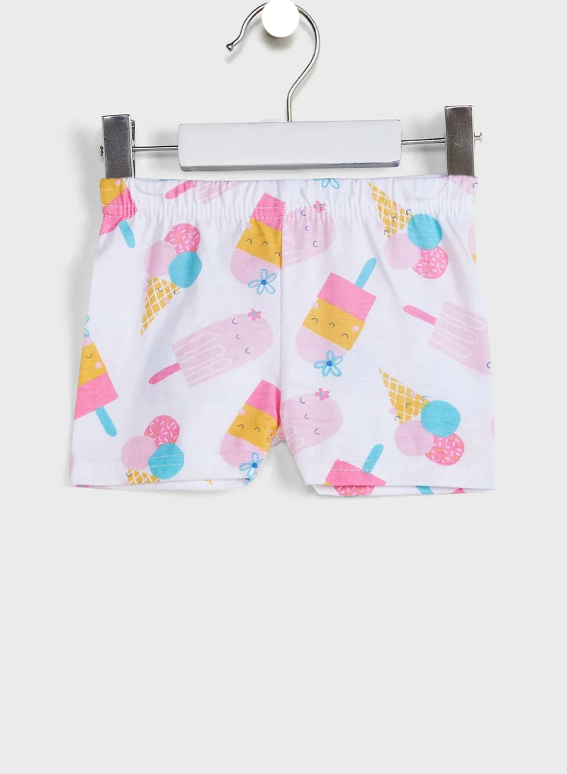 lily and jack Infant Stay Cool Bodysuit & Shorts Set With Sneakers