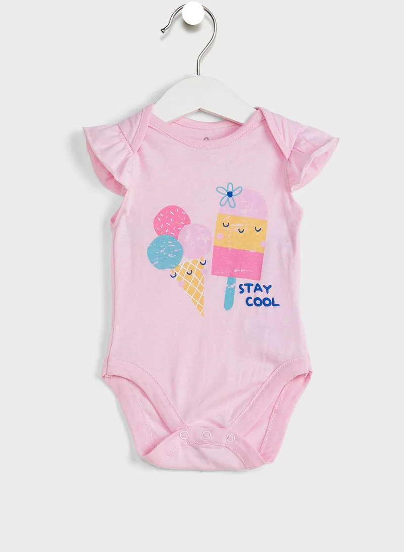 lily and jack Infant Stay Cool Bodysuit & Shorts Set With Sneakers