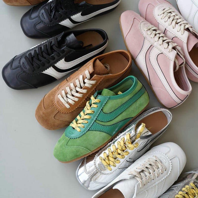 Channel Goods! Niche Genuine Leather Couple Sneakers Flats Soles Savi Retro Moral Training Shoes Heelys White Shoes Trbottomy - Image 2