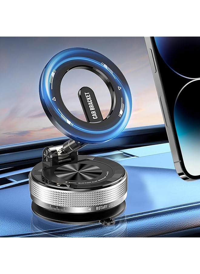 Green Tiger 2026 Upgraded Vacuum Magnetic Car Phone Holder - 360° Foldable & Retractable Hands-Free Suction Cup Mount, For iPhone 16/Pro/Max/15/14/13/12 and Other Smartphones