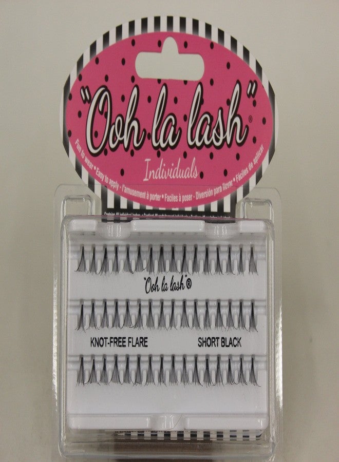 Ooh La Lash رموش أوه لا لاش الفردية بدون عقد طبيعية، سوداء، قصيرة - Image 1