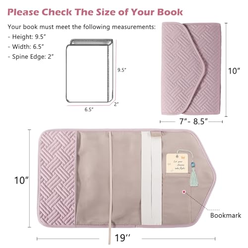 APLUFINE Reusable Book Cover with Magnet Closure Adjustable Book Sleeve for Book Lovers Gift Book Protector for Paperback Book Covers for Hardcover Book Pouch Book Carrier - Image 3