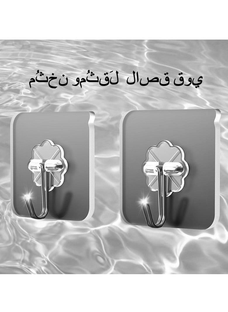12 PCS high-quality Self Adhesive Hooks,Heavy Duty Hold 30KG Sticky Hooks, Towel Hooks Waterproof Shower Wall Hooks,robe hanger Home Kitchen bathroom  - Image 2