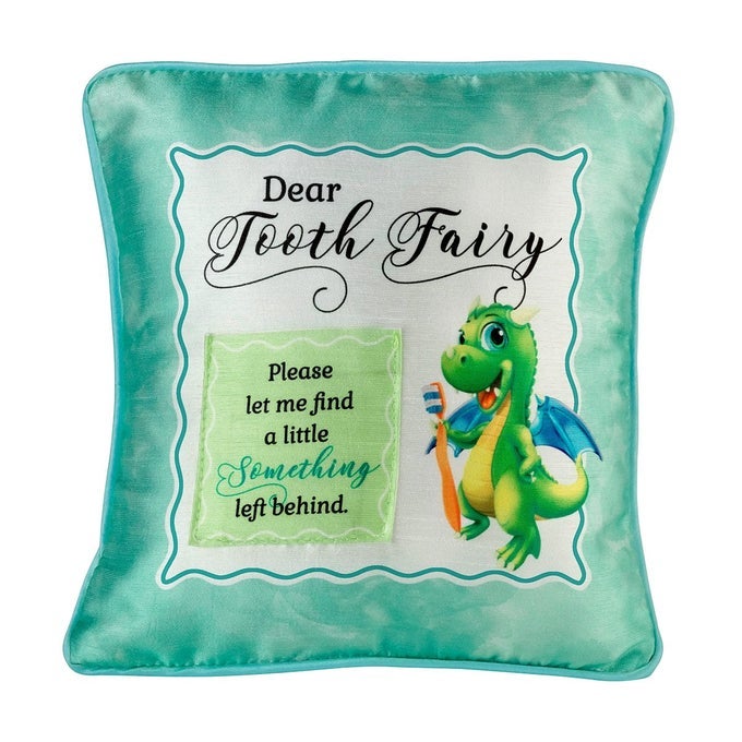 GREEN 775 BY 75 DRAGON TOOTH FAIRY PILLOW