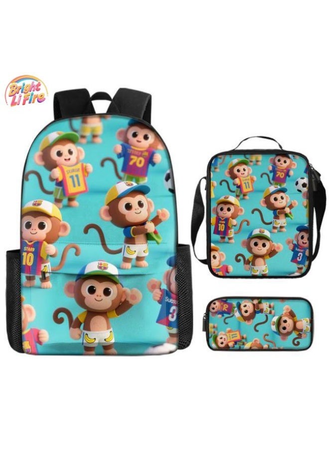 Bright Li Fire Cute cartoon bag set | shoulder + handbag + stationery bag | school season/holiday gift hot recommendation  - Image 1
