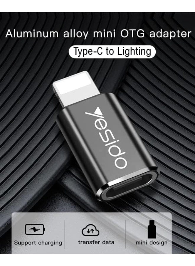 Yesido Type-C to Lightning Connector Adapter – Fast Charging & Data Sync | Compact USB-C to Lightning Converter for iPhone, iPad, MacBook – Durable & Portable - Image 5