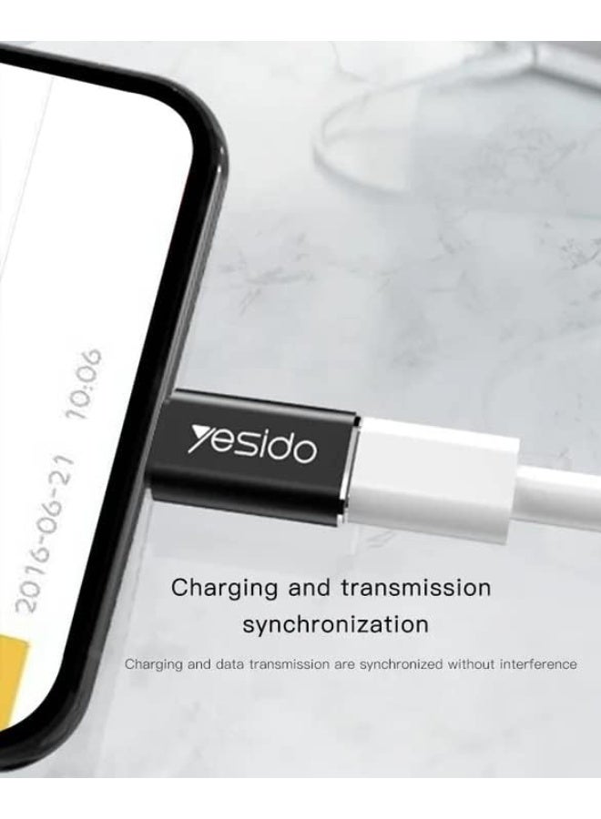 Yesido Type-C to Lightning Connector Adapter – Fast Charging & Data Sync | Compact USB-C to Lightning Converter for iPhone, iPad, MacBook – Durable & Portable - Image 4