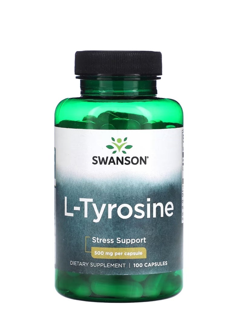SWANSON L-Tyrosine 500 mg 100 Capsules  - Image 1