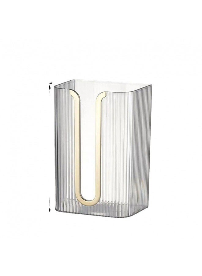 Luxury Wall-Mounted Tissue Box U-Shaped Transparent White Towel and Mask Storage