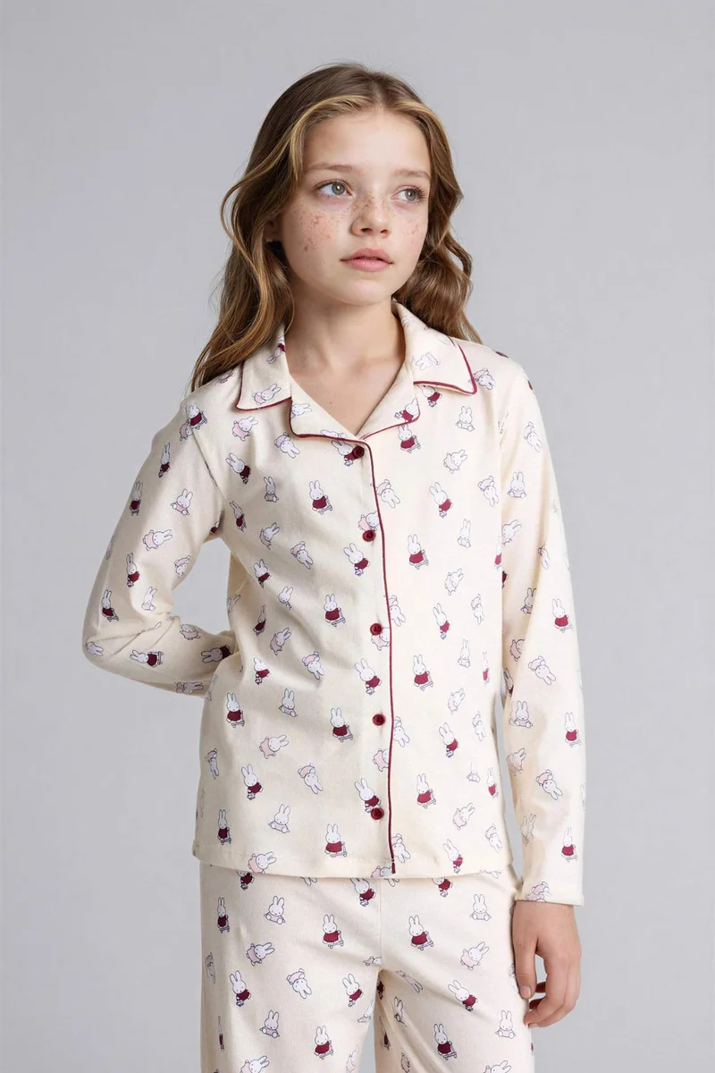 Defacto Girl Miffy Regular Fit 2 Piece Pyjamas Set