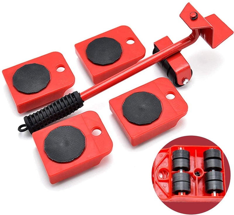 FEXMY FEXMY Portable Heavy Duty Furniture Lifter with 4 Sliders for Easy and Safe MovingFurniture Sliders Suitable for Washing Machines Sofas and Wardrobes Mini Swivel Lifter  - Image 1