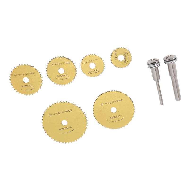 8 قطعة مجموعة أقراص قطع فولاذ عالي السرعة للخشب والمعادن والصلب والذهب - Image 2