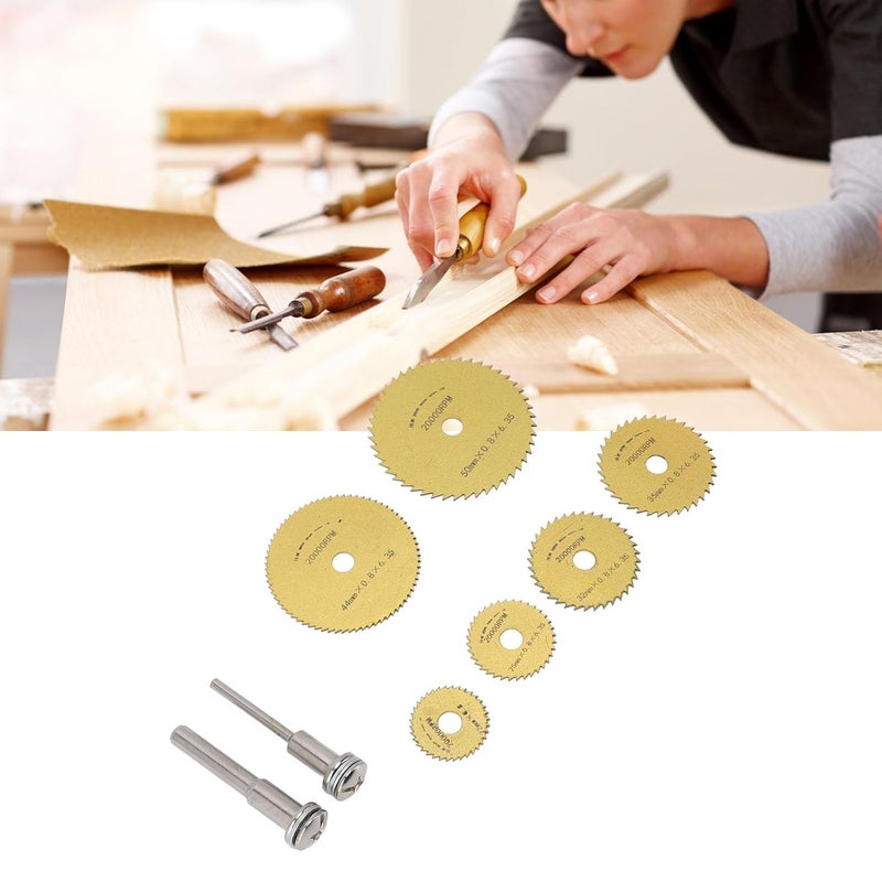 8 قطعة مجموعة أقراص قطع فولاذ عالي السرعة للخشب والمعادن والصلب والذهب - Image 5