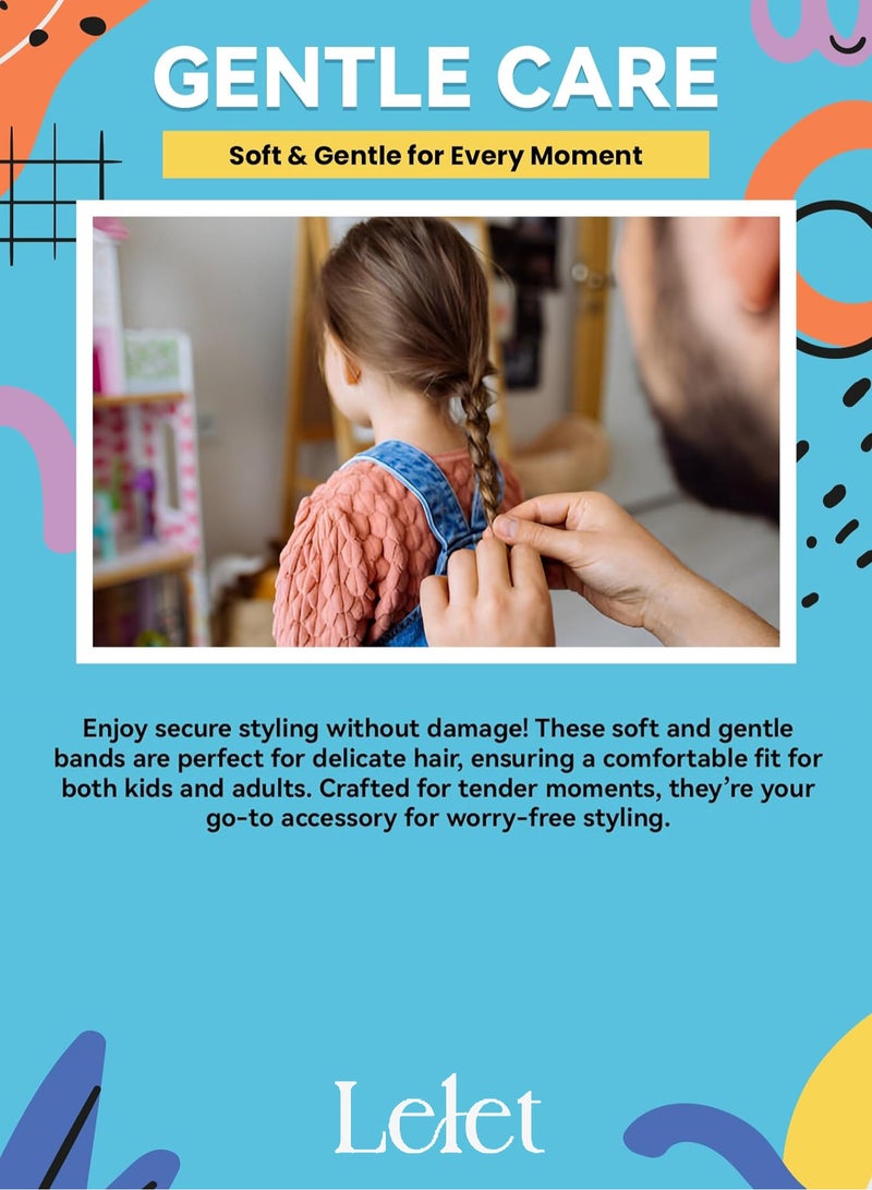 Lelet 1500 Pcs Colorful Mini Elastic Hair Ties – Soft Rubber Bands for Baby Girls & Kids | No Pull Ponytail Holders | Gentle, Durable Polybands - Image 5