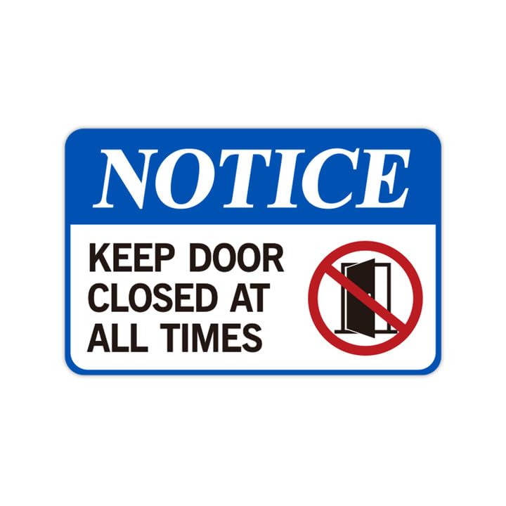 LUHIMO Keep Door Closed Sign，Self-Adhesive Weatherproof and Fade-Resistant Please Keep Door Closed Sign Sticker，Close Door Decals for Home, Office, Buildings, Workplace & More（8.5" x 5.5"） - Image 1