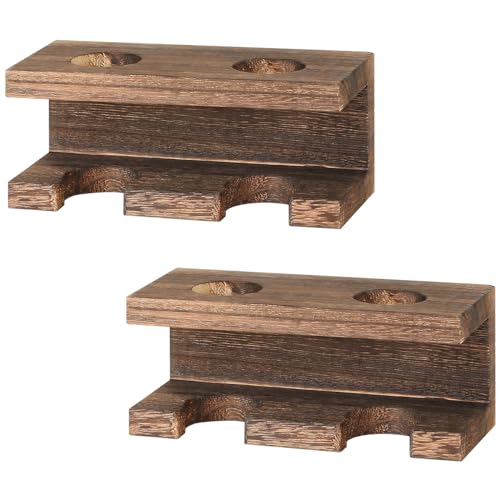 BEARUT 2 Pack Baseball Bat Holder and Ball Display Floating Shelf Wall Mount Baseball Bat Rack Shelf Organized By Wood - Image 4