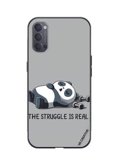 VR CREATIVE Protective Case Cover For Oppo Reno4 Pro 5G Struggle Is Real Design Multicolour  - Image 1