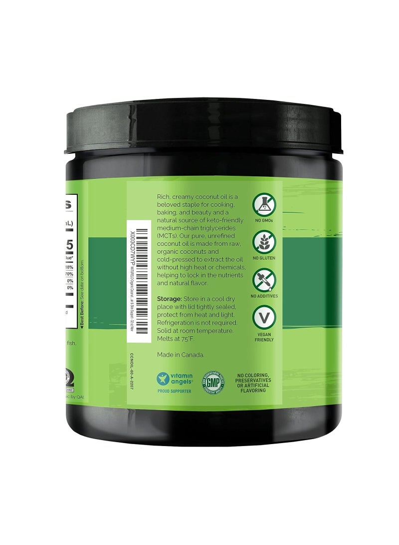 NATURELO Organic Extra Virgin Coconut Oil Cold Pressed & Unrefined, 32 FL OZ 946ml - Image 2