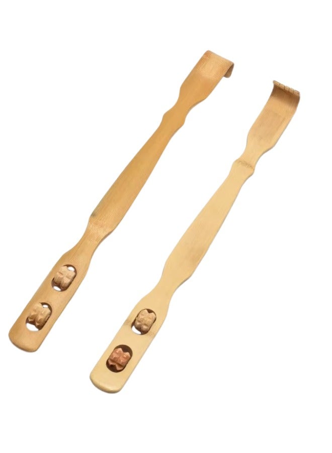 Manual Back Scratcher with Wheeled Massager - Relieves Itching and Muscle Tension. - Image 2