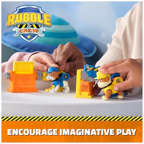 Rubble & Crew Rubble Crew Power Tool Pups Rubble Wheeler Toy Figures with 2 Construction Tools 2 Building Accessories Kids Toys for Boys Girls Ages 3 - Image 5