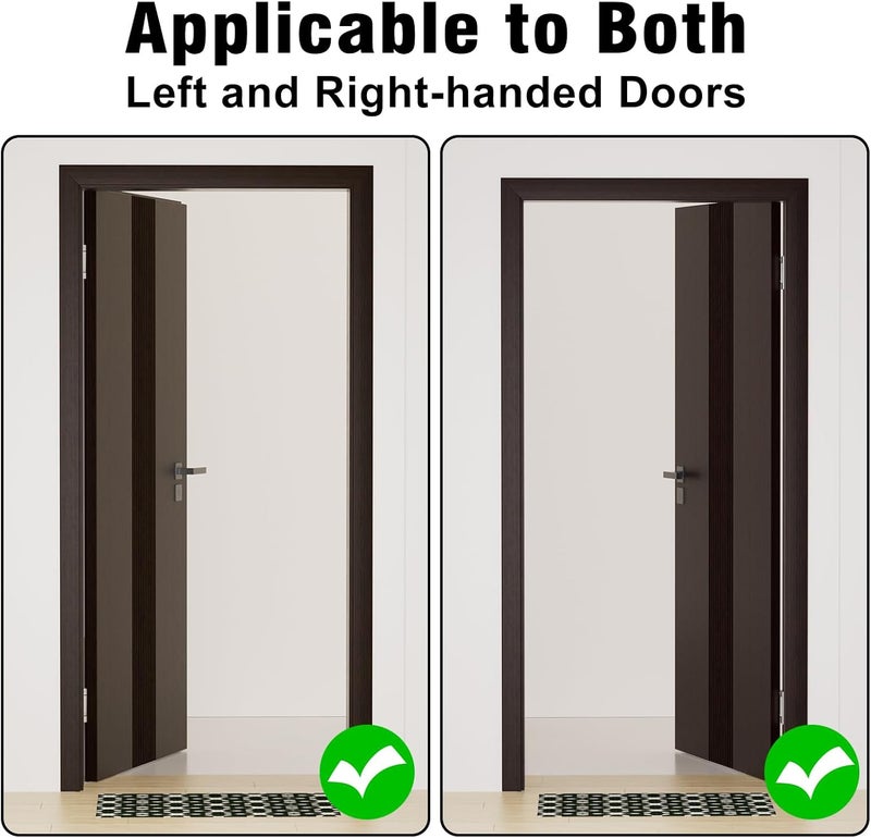 Bubxo 3 Pack Self Closing Door Hinges, 4.5 Inch Spring Loaded Door Hinges with Square Corners, Adjustable Tension for Garage, Front, Back Door, UL Listed, Left and Right Hand - Image 5