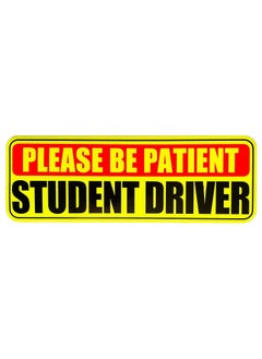 Rubik Magnetic New Student Driver Car Sign Sticker Highly Reflective Removable and Reusable for Car SUV Van Drivers (25.5cm x 9cm)  - Image 1