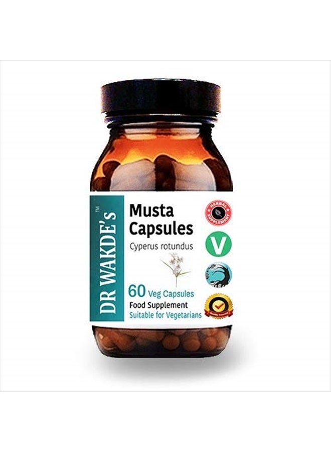 London DR WAKDE'S Musta Capsules (Cyperus rotundus, 60 Veg Caps, Plant-Based Supplement, Ayurvedic Herb, All Natural, Vegan) - Image 1