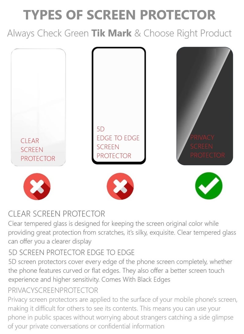 Tempered Glass Screen Protector Anti-Spy Privacy Designed For iPhone 13 Full Glue Edge to Edge Full Screen Coverage And Bubble Free - Image 5