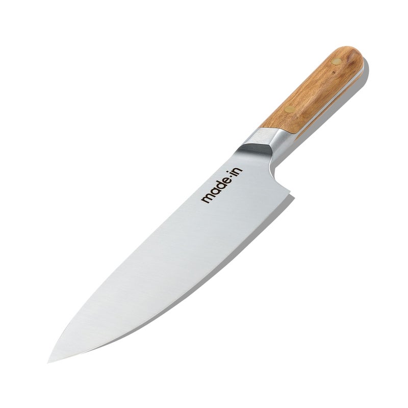 Made In Cookware  8 Chef Knife  Crafted in France  Full Tang With Olive Wood Handle
