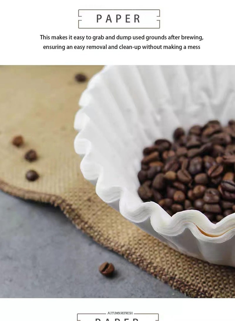 Basket Coffee Filter,Commercial Coffee Filters,Large Coffee Filters,Premium Quality, All-Natural,Big  Tall Filters Compatible with Coffee Machines（150 Pack） - Image 4