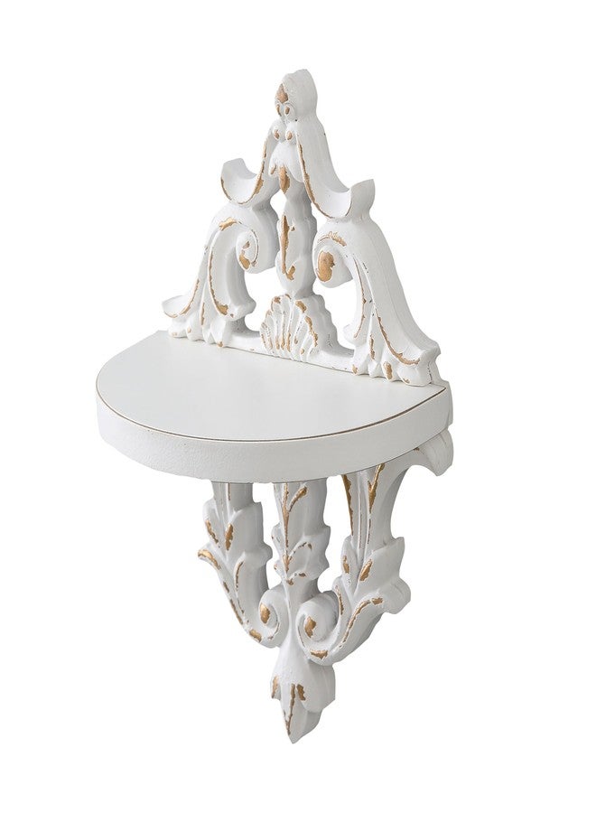 SOFE Antique Decorative Wall Shelf, Shabby Chic Wood Shelves for Wall, Rustic Victorian White Candle Shelf, Hanging Small Shelves Display for Book Planter Ornaments - Image 1