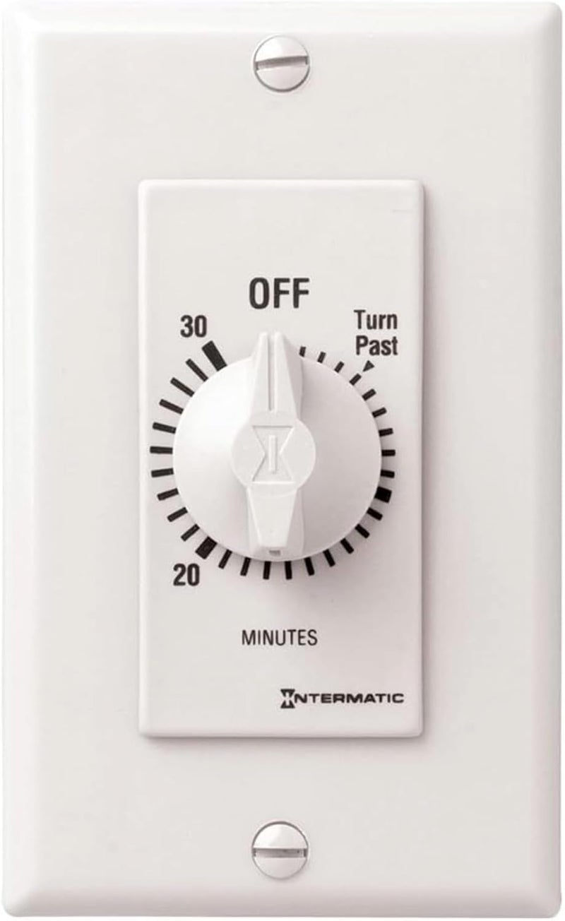 Intermatic SW30MWK 30-Minute Spring Wound Timer, White - Energy-Saving Control for Lights and Appliances - Easy Installation and Operation - Image 1