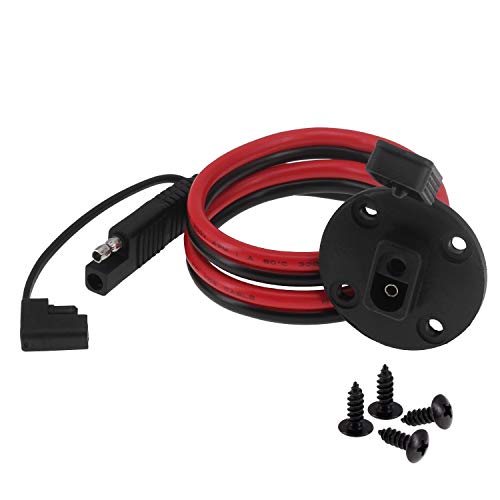 Yeebline 10 AWG SAE Cable Connector, SAE Socket Chassis Wire, 60cm SAE to SAE 2 Pin Quick Disconnect with Cap Power Automotive Panel Extension Cable for Solar Panels (SAE-SAE) - Image 2