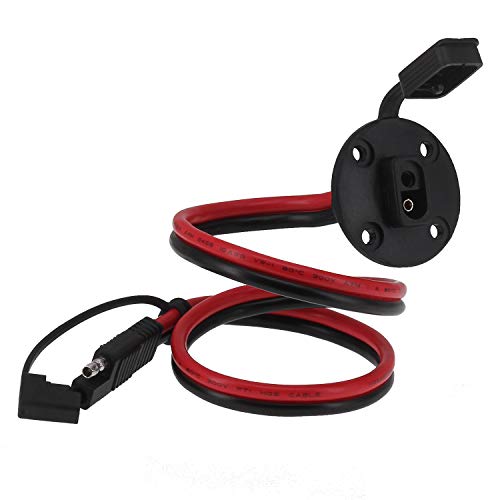 Yeebline 10 AWG SAE Cable Connector, SAE Socket Chassis Wire, 60cm SAE to SAE 2 Pin Quick Disconnect with Cap Power Automotive Panel Extension Cable for Solar Panels (SAE-SAE) - Image 4