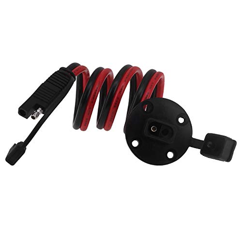 Yeebline 10 AWG SAE Cable Connector, SAE Socket Chassis Wire, 60cm SAE to SAE 2 Pin Quick Disconnect with Cap Power Automotive Panel Extension Cable for Solar Panels (SAE-SAE) - Image 3