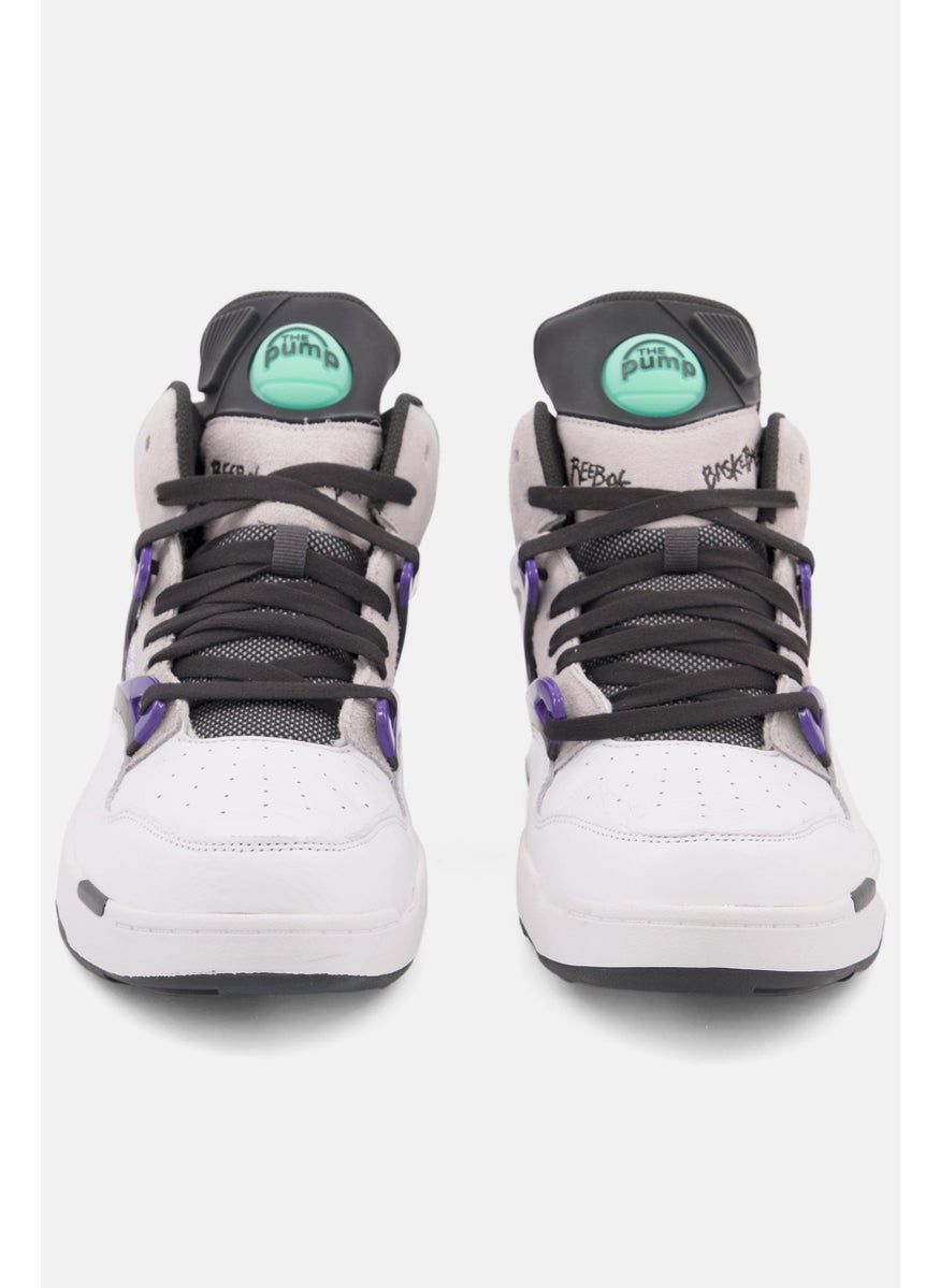 Reebok - Men Pump Omni Zone Lace Up Basketball Shoes, White Combo - Image 1