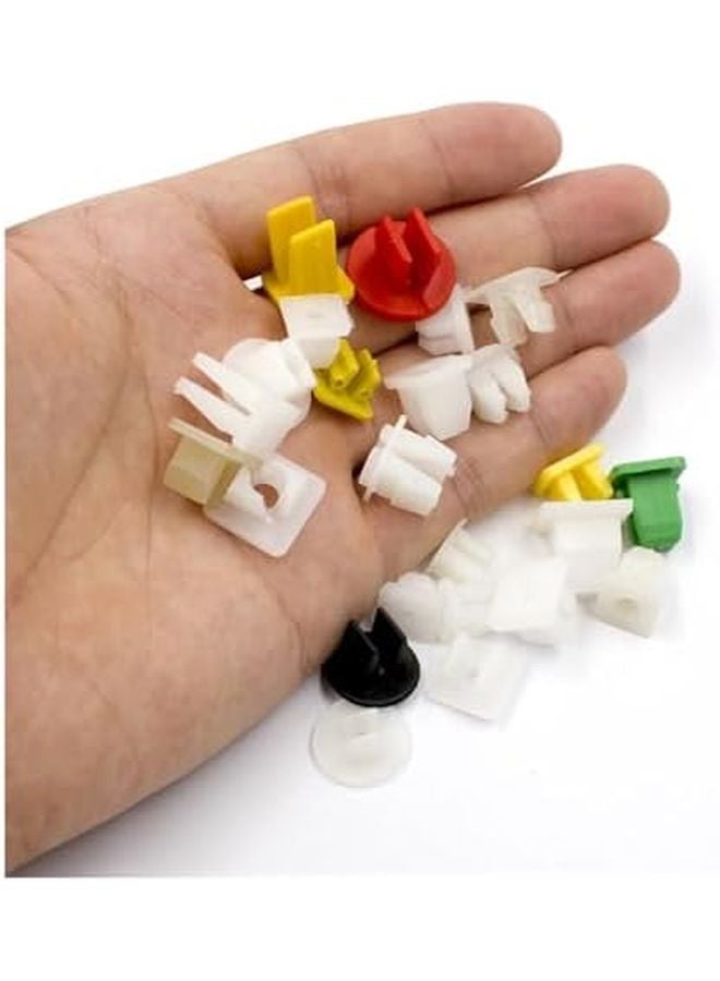 50Pcs Car Plastic Square Head Fixed Retainer Nut Screw Grommet Clips Fastener Mix 50PCS - Image 2