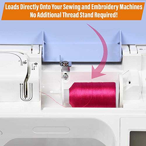 ThreadNanny Premium 50 Colors 1100yards Polyester Machine Embroidery Thread Kit for Pro and Beginners - Compatible with All Brother Babylock Singer Janome Embroidery and Sewing Machines - Image 4