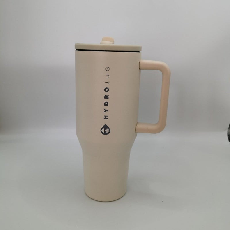 32OZ/40OZ Large Capacity Insulated Car Cup with Handle and Leak-Proof Lid, 304 Stainless Steel Thermal Tumbler, Red Strawberry
