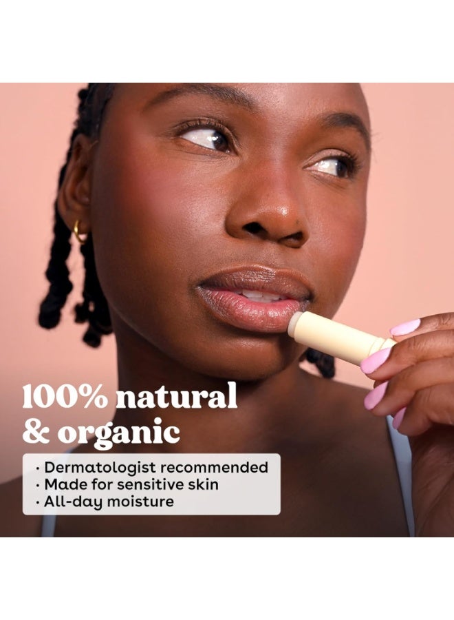 eos 100% Natural & Organic Lip Balm- Strawberry Sorbet, All-Day Moisture, Dermatologist Recommended for Sensitive Skin, Lip Care Products, 0.25 oz - Image 2